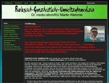 Tablet Screenshot of biologisch-vertraegliche-zahnmedizin.de